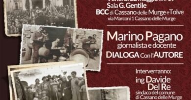 “Cassano ignota”: stasera la presentazione del libro di Vito Campanale ​